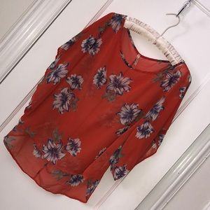 Springy Sheer 🌺 floral dohlman blouse